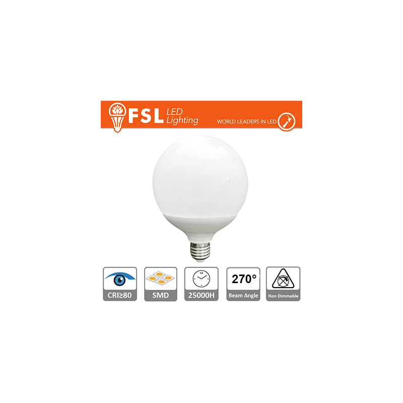 Lampada Globo Ã12cm - 24W 6500K E27