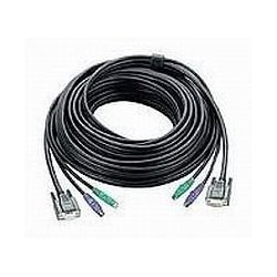 ATEN PS/2 KVM Cable, 10m cavo per tastiera, video e mouse Nero