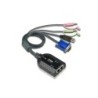 Aten Dual USB - VGA to CAT5e/6 KVM Adapter Cable, Audio &amp; Virtual Med