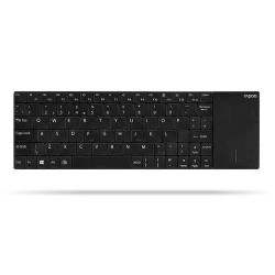 Rapoo E2710 tastiera RF Wireless QWERTZ Tedesco Nero, Acciaio inossid