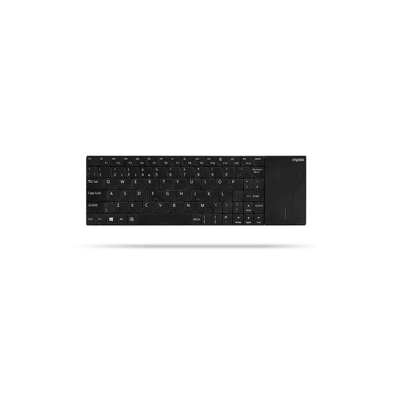 Rapoo E2710 tastiera RF Wireless QWERTZ Tedesco Nero, Acciaio inossid