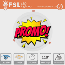 Downlight LED IP20 15W 3000K 1050LM 110Â° FORO180mm