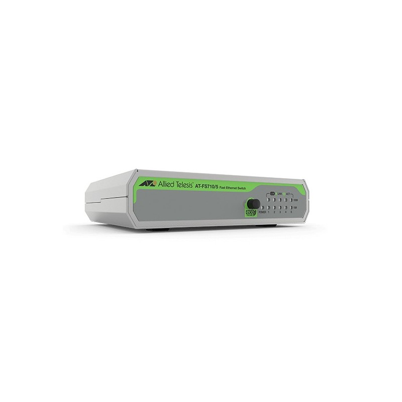 Allied Telesis FS710/5 No gestito Fast Ethernet [10/100] Verde, Grigi