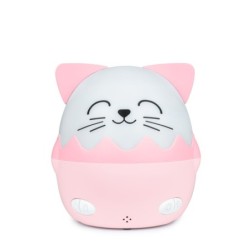 LUCE NOTTURNA ROSA A FORMA DI GATTO BIGBEN KIDS CON PROIEZIONE A 360 E MUSICA WIRELESS NLPKIDSCAT