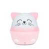 LUCE NOTTURNA ROSA A FORMA DI GATTO BIGBEN KIDS CON PROIEZIONE A 360 E MUSICA WIRELESS NLPKIDSCAT