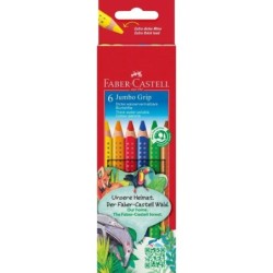 FABER-CASTELL Buntstifte Farbstifte Jumbo GRIP Mehrfarbig