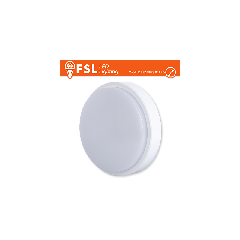 Plafoniera LED ROTONDA BIANCA 15W 3000K Ã18055 IP54