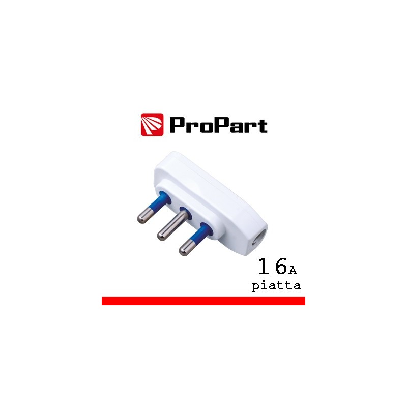 Spina 16A 2P+T piatta polybag