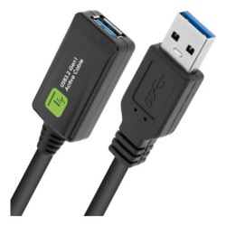 Techly ICUR3050G cavo USB 5 m USB 3.2 Gen 1 (3.1 Gen 1) USB A Nero