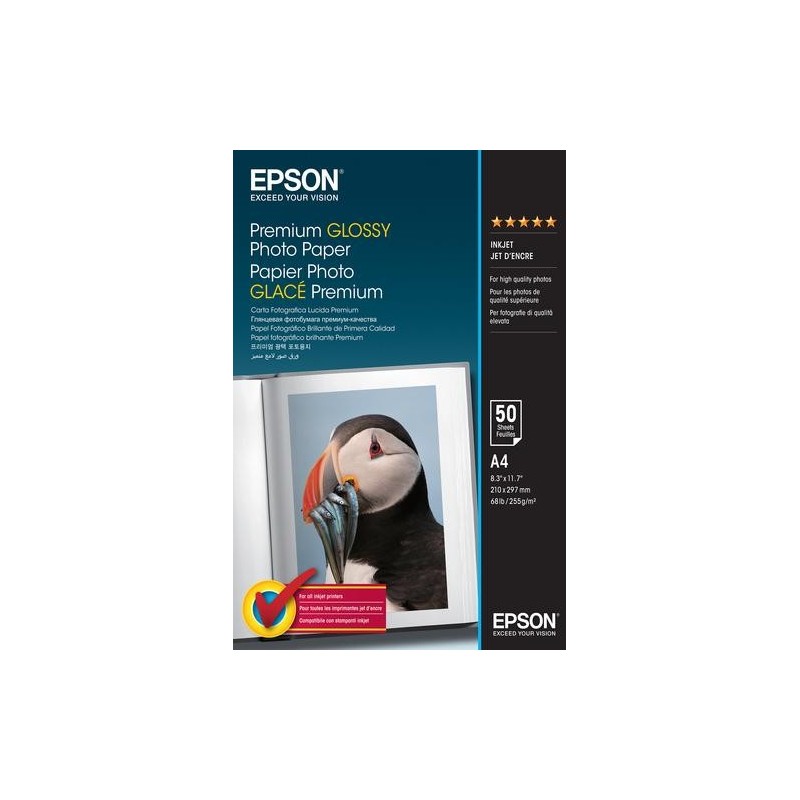 Epson Premium Glossy Photo Paper - A4 - 50 Fogli