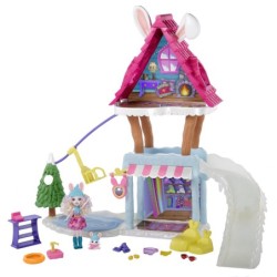 Enchantimals Hoppin&#039; Ski Chalet with Bevy Bunny casa per le bambole