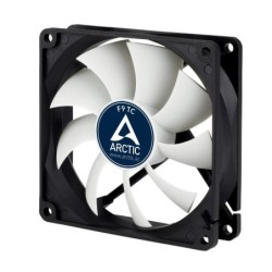 ARCTIC F9 TC Case per computer Ventilatore 9,2 cm Nero, Bianco