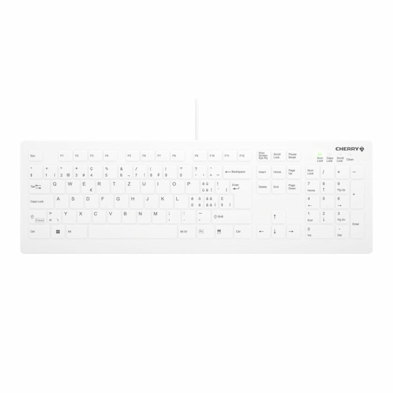 CHERRY AK-C8112 tastiera USB QWERTZ Svizzere Bianco