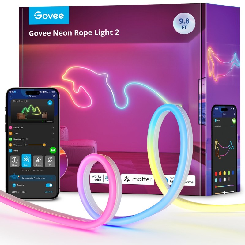 Govee H61D3 Neon Lights 2 3m | Illuminazione a LED | Matter, HomeKit,