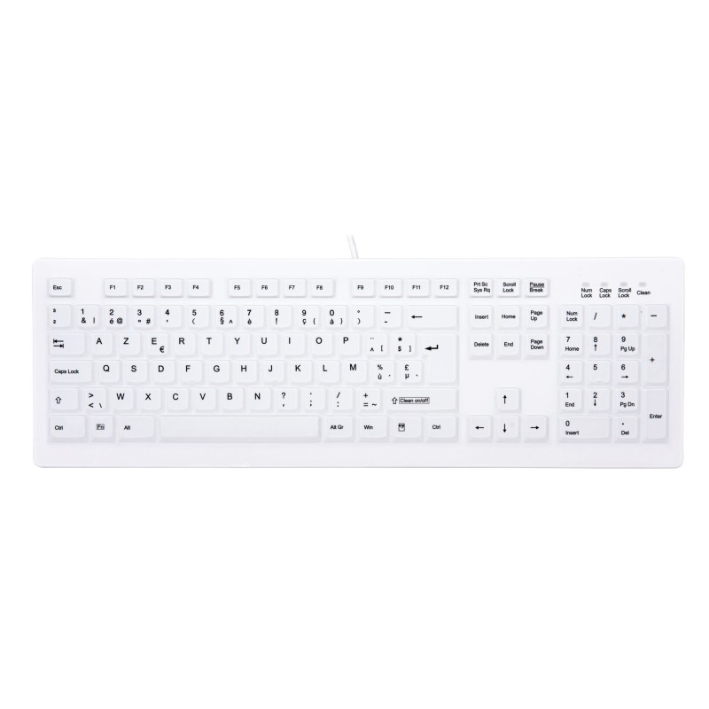 CHERRY AK-C8100F-U1-W/BE tastiera Medico USB AZERTY Belga Bianco