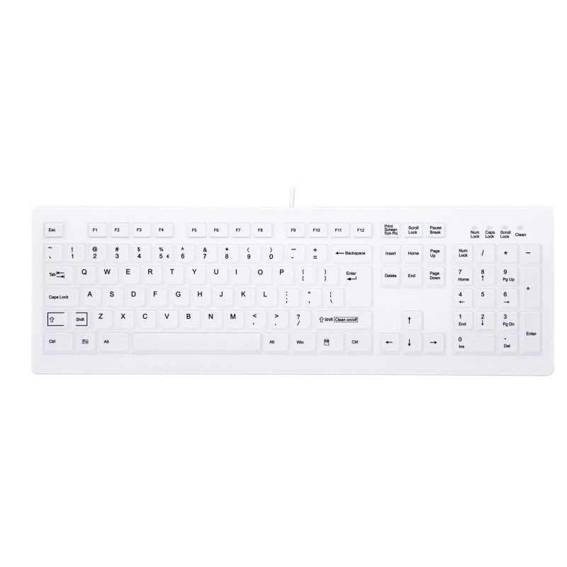 CHERRY AK-C8100F-U1-W/US tastiera Medico USB QWERTY Inglese US Bianco