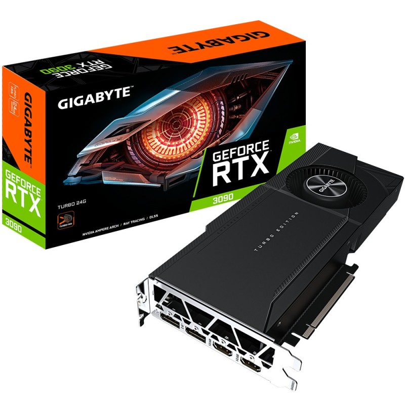 GIGABYTE GV-N3090TURBO-24GD scheda video NVIDIA GeForce RTX 3090 24 G