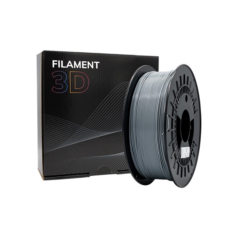 Filamento 3D PETG - Diametro 1,75 mm - Bobina da 1 kg - Colore Grigio