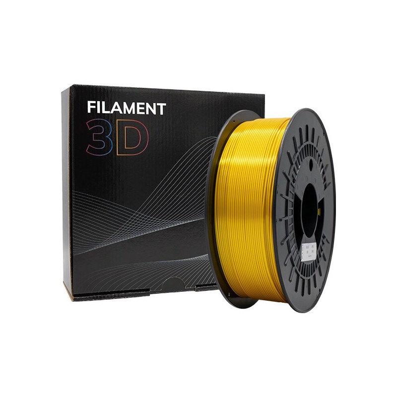 Filamento 3D PLA SETA - Diametro 1,75 mm - Bobina da 1 kg - Colore Oro