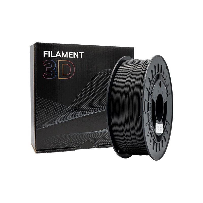 Filamento 3D PLA TOUGH - Diametro 1,75 mm - Bobina 1 kg - Colore Nero