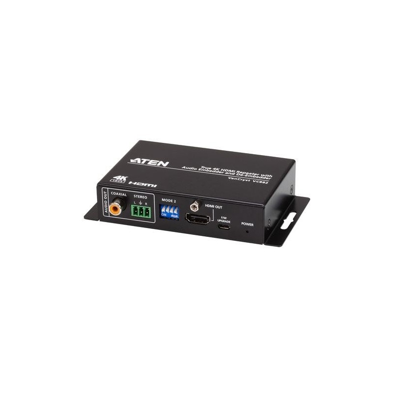 ATEN True 4K HDMI Repeater with Audio Embedder