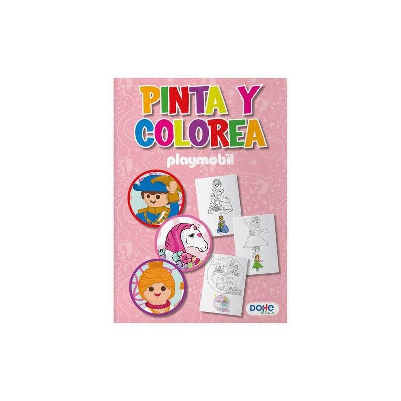 Libro da colorare Dohe Playmobil Princess - Copertina in cartoncino d