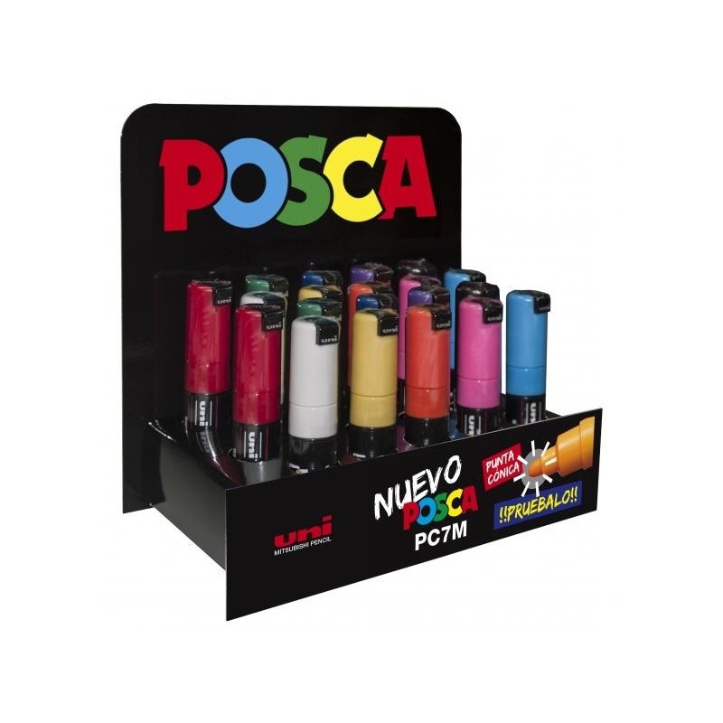 Uni Posca Marcatore di pittura a base d&#039;acqua - PC-7M/20P Espositore 