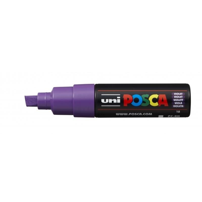 Uni Posca Marcatore per Dipingere a Base di Acqua - PC-8K Viola 8,0 mm