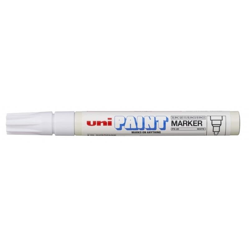 Uni Paint Marker Marcatore di vernice -PX-20 (L) Bianco 2,2-2,8mm