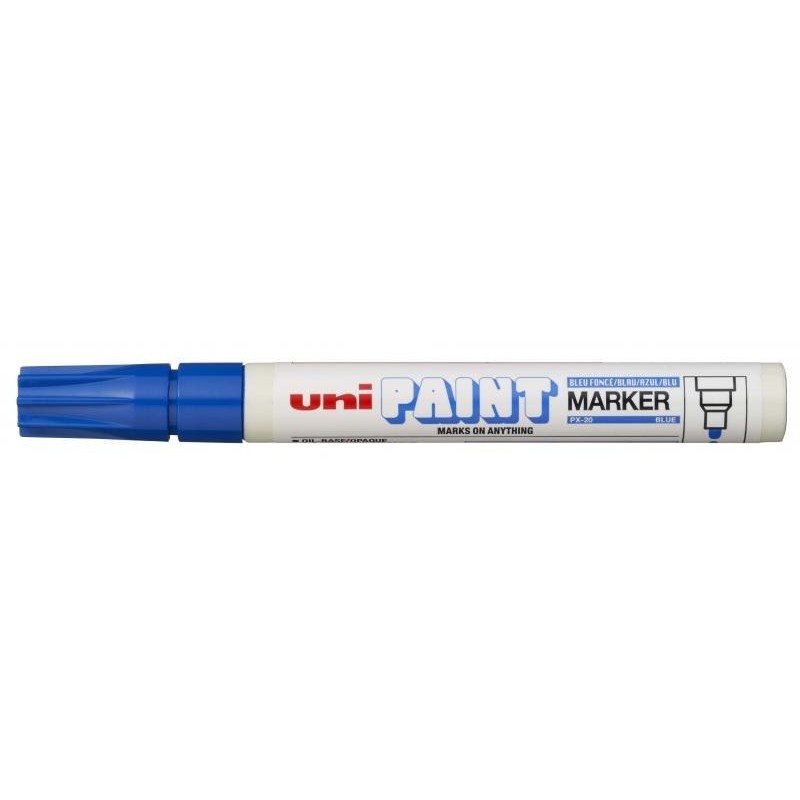 Marcatore per vernice Uni Paint Marker -PX-20 (L) Blu 2,2-2,8 mm