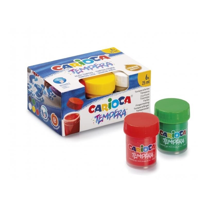 Confezione da 6 bicchieri da tempera Carioca Caratteristiche: -Set di