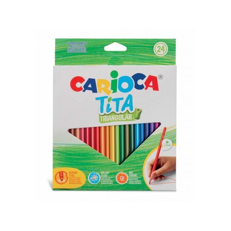 Carioca Tita Confezione da 24 matite triangolari - Corpo Triangolare