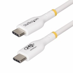 StarTech.com Cavo di ricarica USB-C Bianco da 1m, cavo USB C certific