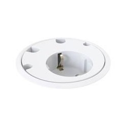 10 - 1 socket type F, 4 cable grommet, white