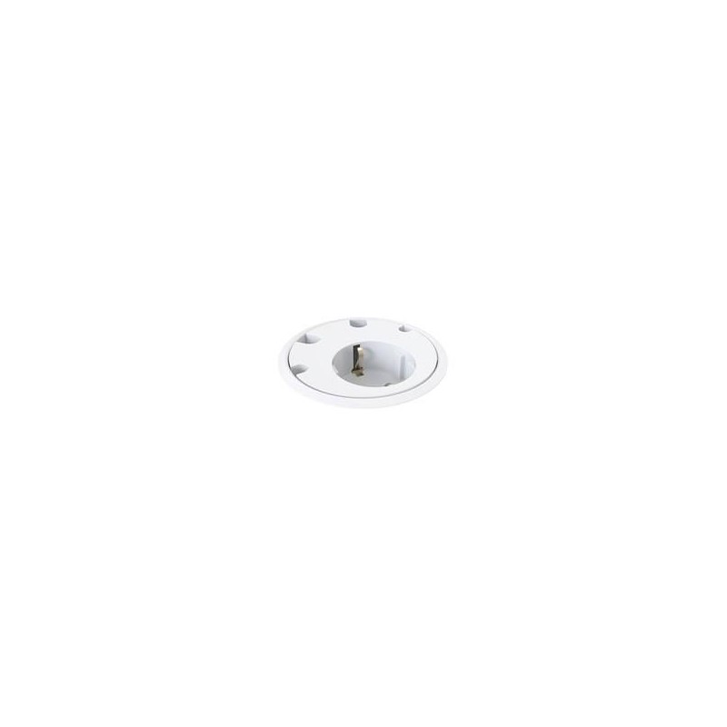 10 - 1 socket type F, 4 cable grommet, white