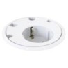 10 - 1 socket type F, 4 cable grommet, white