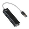 iggual USB-A Hub 3 porte USB 3.0 + RJ45 Gigabit