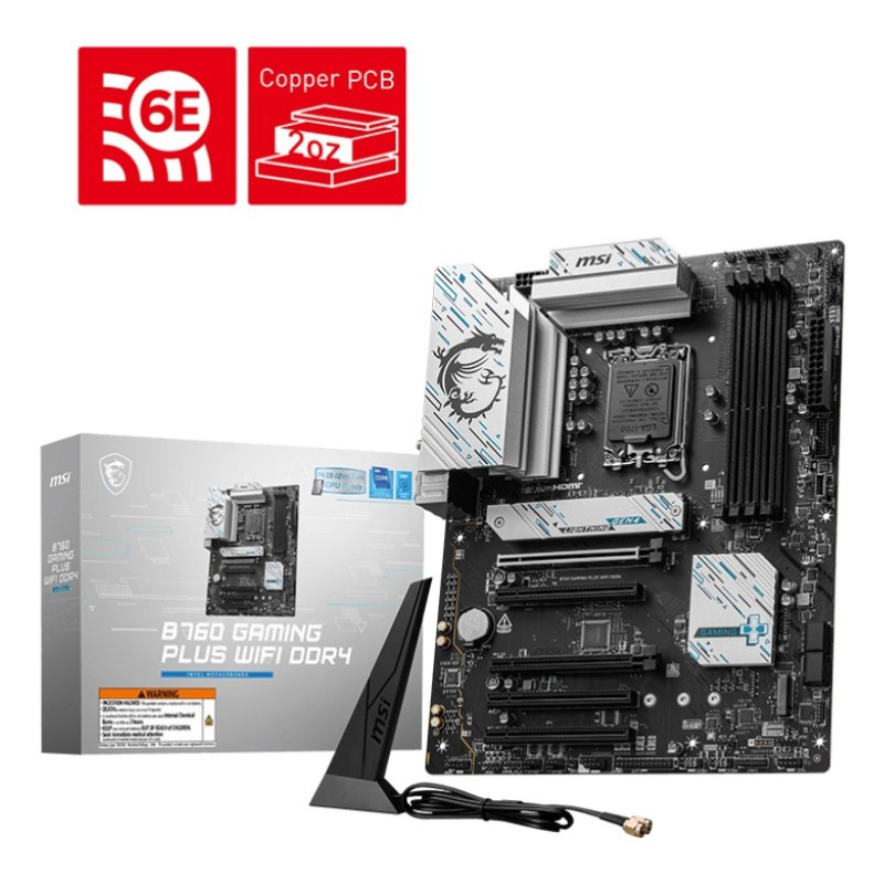 MSI B760 GAMING PLUS WIFI DDR4 scheda madre Intel B760 LGA 1700 ATX