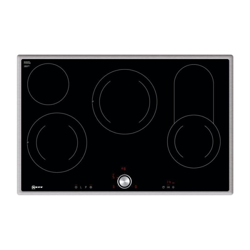 Neff T18BT16N0 Nero Da incasso 80 cm Ceramica 4 Fornello(i)