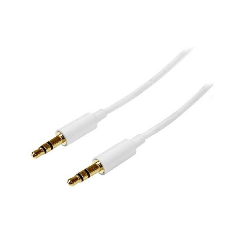 Cavo audio stereo slim da 3,5 mm bianco 1 m - M/M