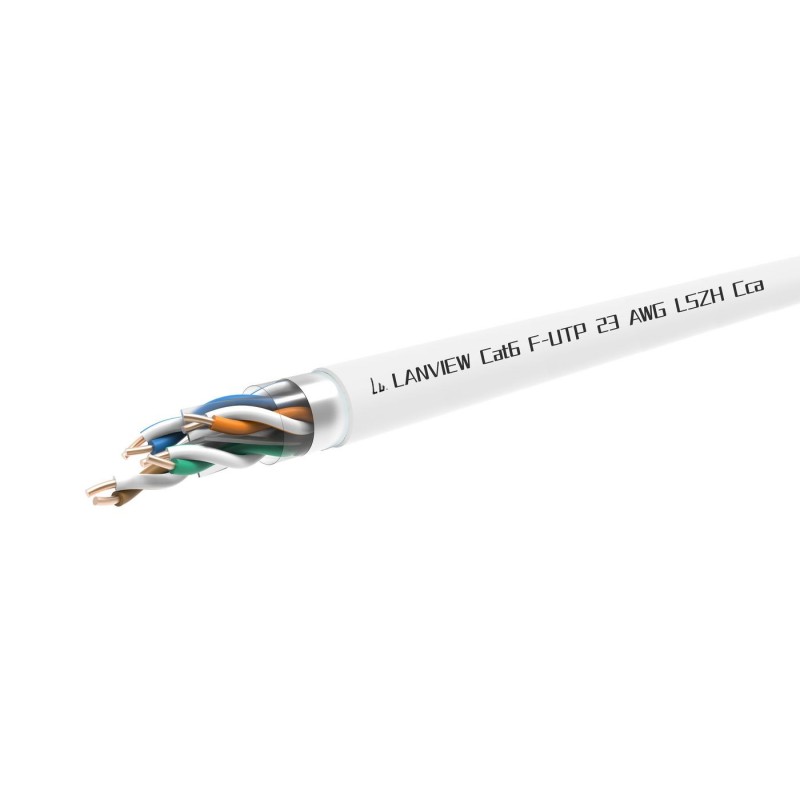 Cavo di rete Cat6 F-UTP 4x2xAWG23 LSZH bianco 305m,