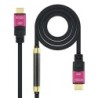 Nanocable 10.15.3730 cavo HDMI 30 m HDMI tipo A (Standard) Nero, Rosa