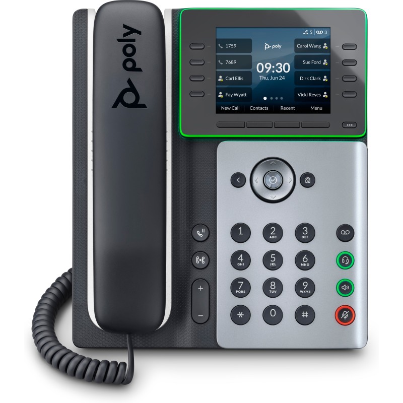 POLY Telefono IP Edge E300 abilitato per PoE