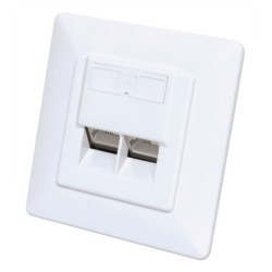 Intellinet 771900 presa energia 2 x RJ-45 Bianco