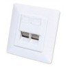 Intellinet 771900 presa energia 2 x RJ-45 Bianco