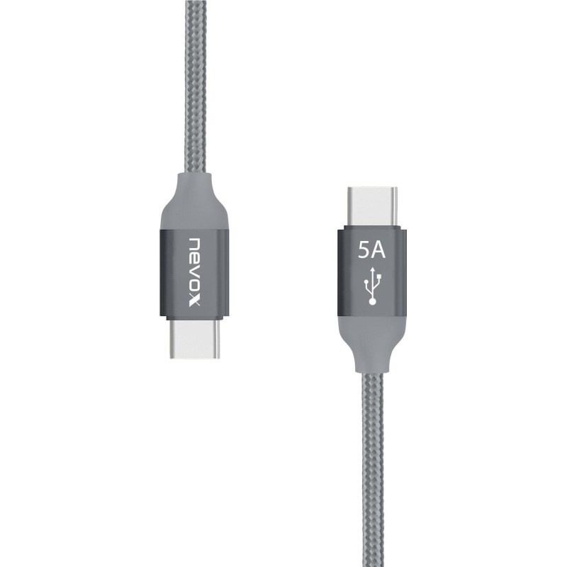 Cavo USB Type-C a Type-C nevox 20V/5A (100W) Emark IC 0,5 m grigio ar