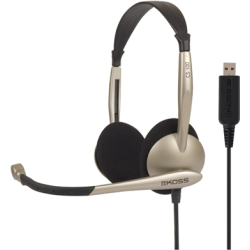 Koss CS 100 USB Kabling Headset Sort S&Atilde;&cedil;lv