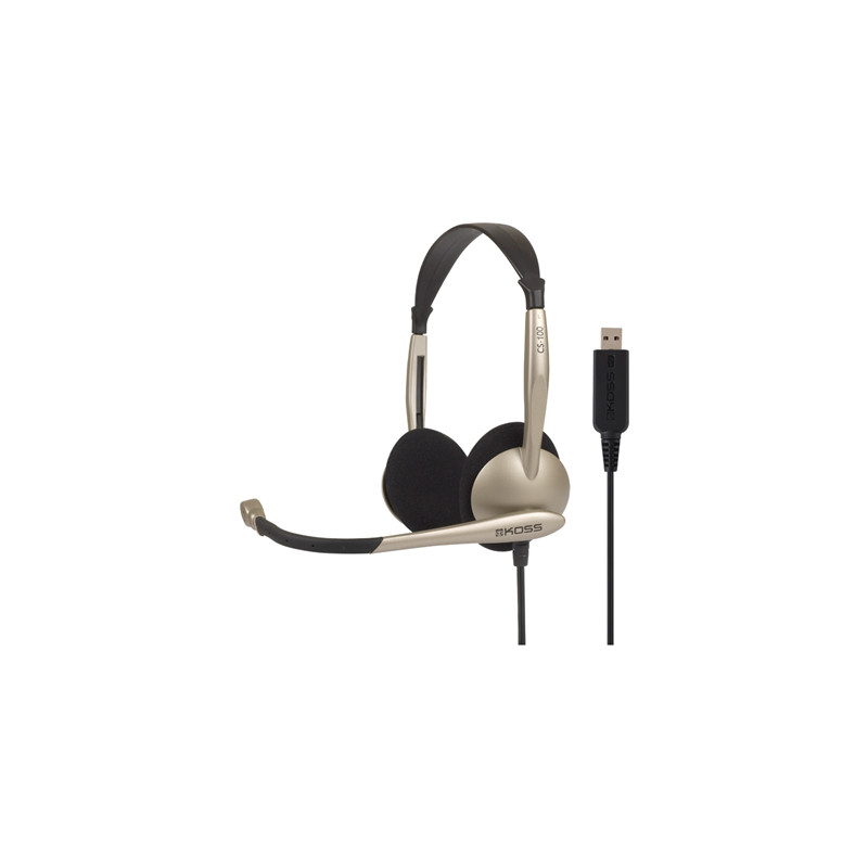 Koss CS 100 USB Kabling Headset Sort S&Atilde;&cedil;lv