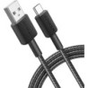 322 USB-A to USB-C Cable Nylon 0.9M Black