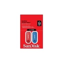 SanDisk Cruzer Snap - Chiavetta USB - 32 GB - USB 2.0 [pacchetto di 2]